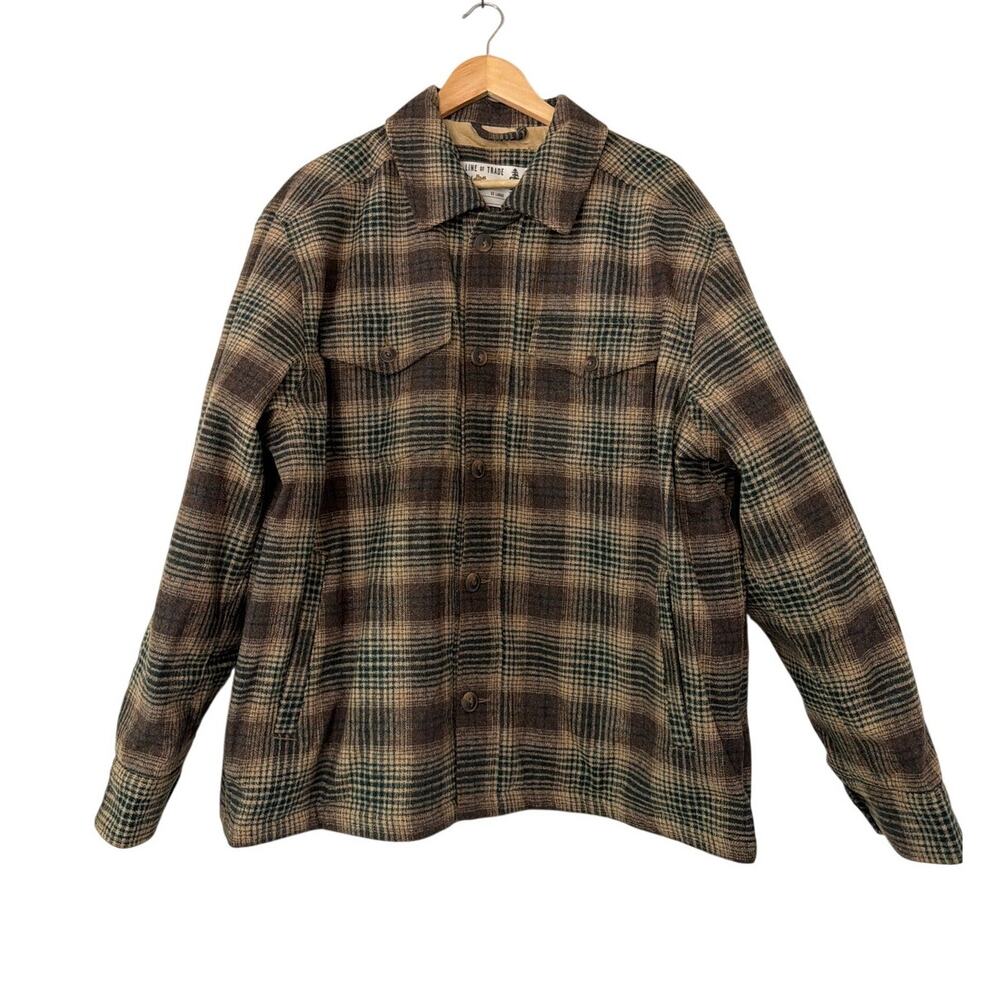 Line of Trade Melton Wool CPO Jacket Pine Green Size XXL New